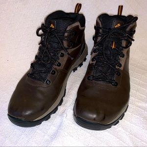 Columbia OmniGrip Hiking Boots leather brown sz 10